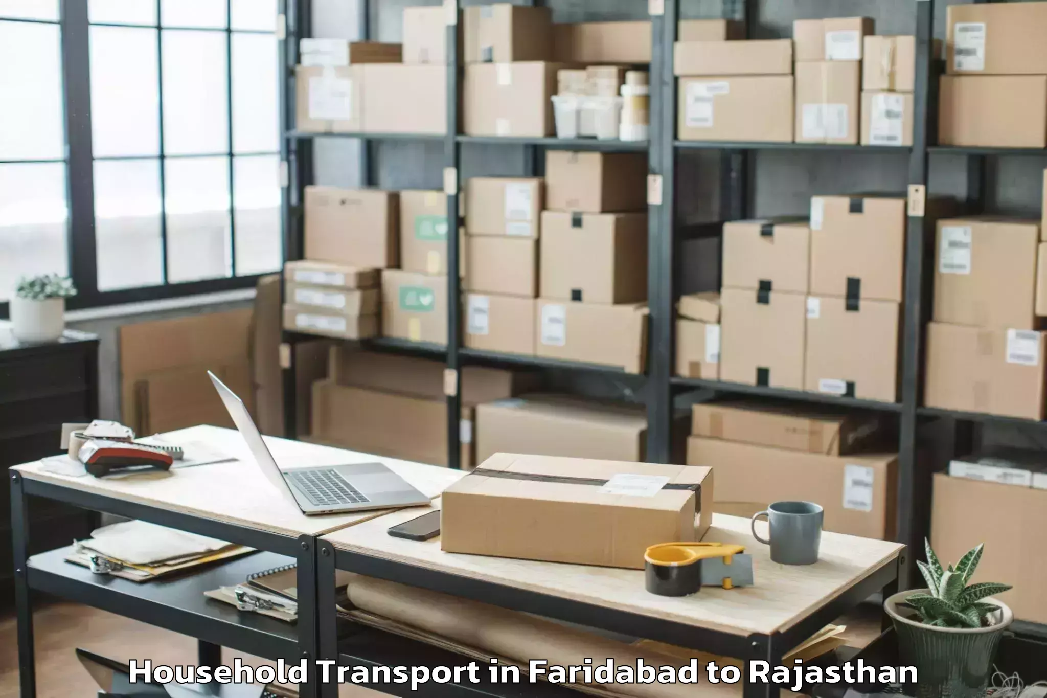 Book Faridabad to Pilibanga Household Transport